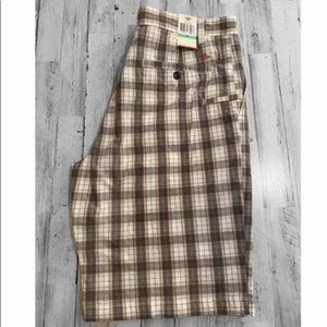 NWT Dockers Plaid 100% Cotton Mens Shorts